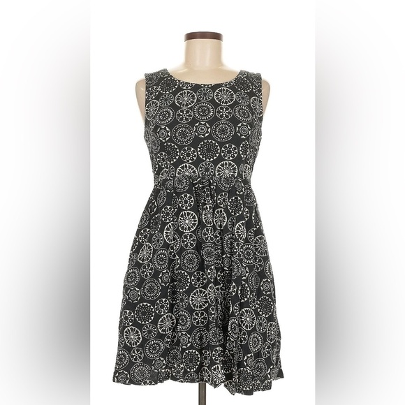 Mata Traders Blue Embroidered Circle Floral Boho Print Fit & Flare Dress Size M - Picture 1 of 12